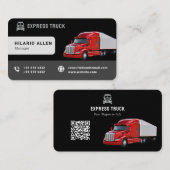 トラックモダン運送業 |黒の名刺 名刺 (正面/裏面)