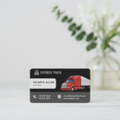 トラックモダン運送業 |黒の名刺 名刺 (スタンド正面)