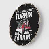 トラックユーモアのあるキングをテーマにしたやる気を起こさせる引用文 ラージ壁時計 (傾斜)