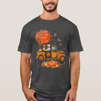 トラックライディングボーアドッグパンプキンズオータムリーフ秋ヤル Tシャツ