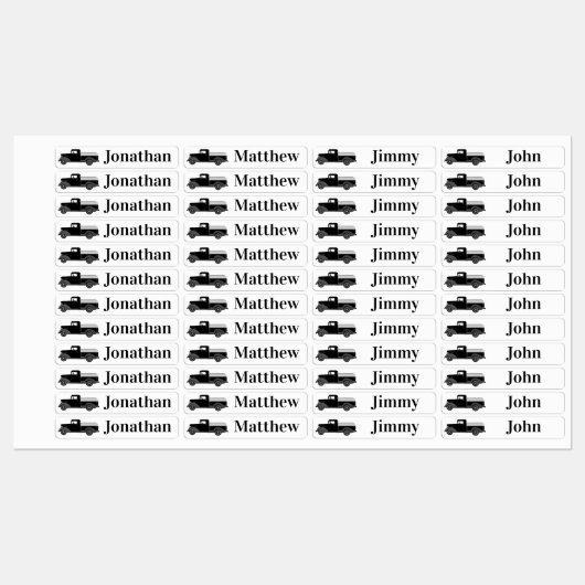 トラックラベルにアイロン ラベル (シート)