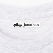 トラックラベルにアイロン ラベル (貼付)