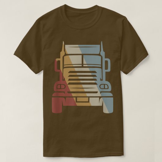 トラックレトロスタイルヴィンテージ Tシャツ (デザイン正面)