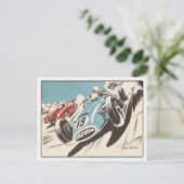 トラックレーシングポスター付きポストカードプリント ポストカード (スタンド正面)