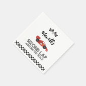 トラックレースのまわりにカー誕生日2周目 スタンダードカクテルナプキン (角)