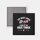 トラックレース自動車レースアメリカ独立 マグネット (正面/裏面)