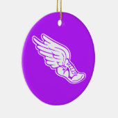 トラックロゴのオーナメントの紫色 セラミックオーナメント (右)