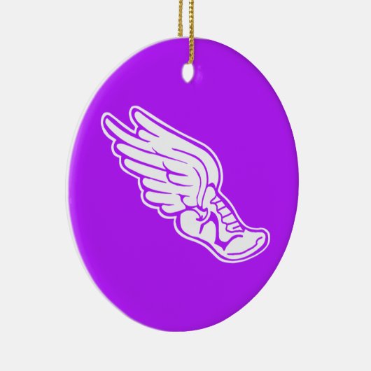 トラックロゴのオーナメントの紫色 セラミックオーナメント (右)