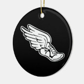 トラックロゴのオーナメントの黒 セラミックオーナメント (左)