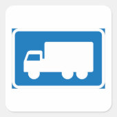 トラックロードサイン広場ステッカー スクエアシール (正面)