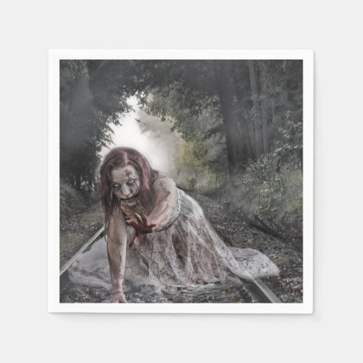 トラック上のゾンビ スタンダードカクテルナプキン (正面)