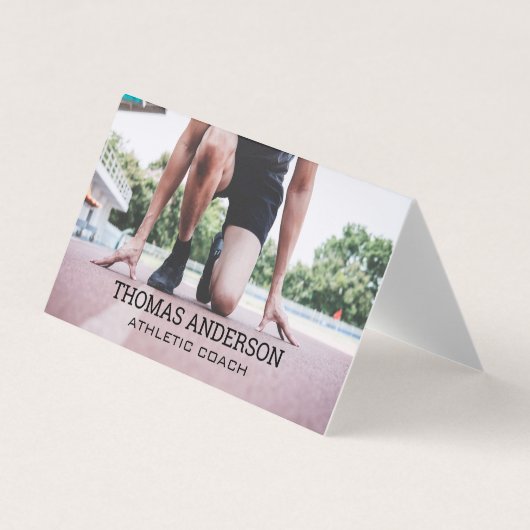 トラック上のランナー 名刺 (正面)