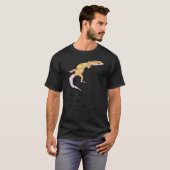 トラック付きキュートリザード爬虫類登山Gecko Tシャツ (正面フル)