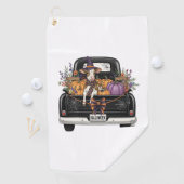 トラック付きハロウィーンハイランド牛 ゴルフタオル (インサイチュ)