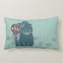 トラック付き部族スピリットベア先住民アメリカン ランバークッション