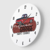 トラック付き50台のガレージ ラージ壁時計 (傾斜)