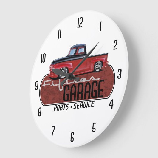 トラック付き50台のガレージ ラージ壁時計 (傾斜)