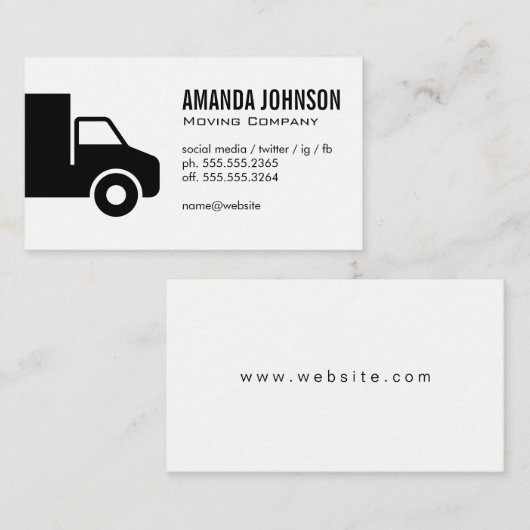 トラック企業の 名刺 (正面/裏面)