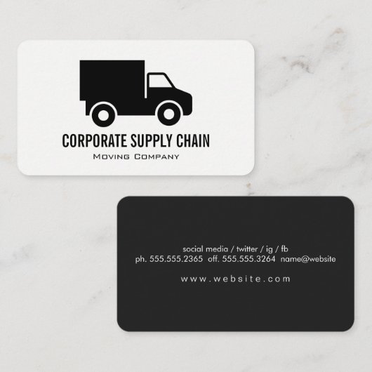 トラック企業の 名刺 (正面/裏面)