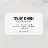 トラック企業の 名刺 (裏面)