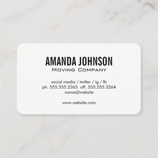 トラック企業の 名刺 (裏面)