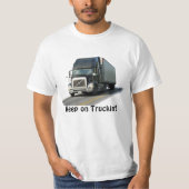 トラック保の運転手のTシャツ「on truckin'」を着た Tシャツ (正面)