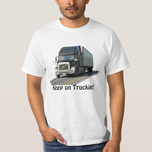 トラック保の運転手のTシャツ「on truckin'」を着た Tシャツ (正面)