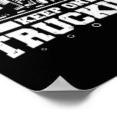 トラック保カーのトラックおもしろい運転手で ポスター (角)