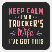トラック保カーの妻Calm私はトラックの妻のトラックだ スクエアシール (正面)