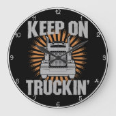 トラック保クの上で ラージ壁時計 (正面)