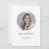 トラック保クル誕生日の女性トラック運転手 招待状 (裏面)