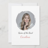 トラック保クル誕生日の女性トラック運転手 招待状 (裏面)