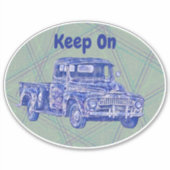 トラック保トラックのアートオーバルシール シール (正面)