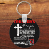 トラック保祈りの言葉私の安全なトラックドライバー キーホルダー (正面)