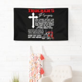 トラック保祈りの言葉私の安全なトラックドライバー 横断幕 (インサイチュ)