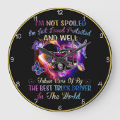 トラック保護の運転最高の者に愛される ラージ壁時計 (正面)