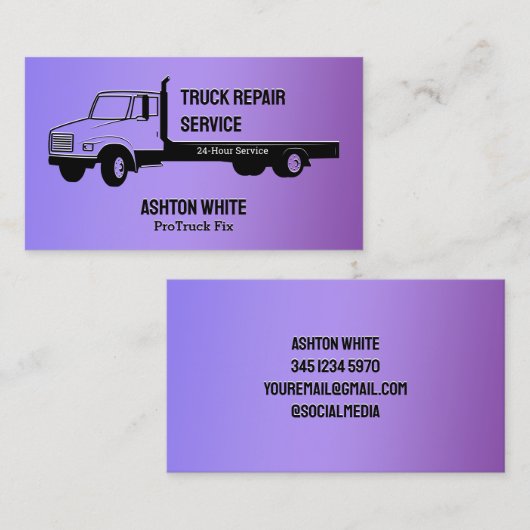 トラック修理 名刺 (正面/裏面)
