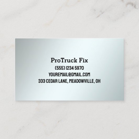 トラック修理 名刺 (裏面)