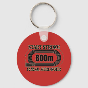 トラック分野800メートルの中距離のランナーのギフト キーホルダー