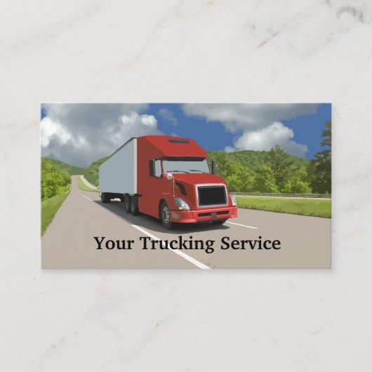 トラック及びトラックの運転手の名刺 名刺 (正面)