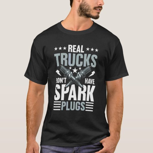 トラック実在にスパークプラグがない Tシャツ (正面)