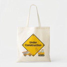 トラック建築中 トートバッグ