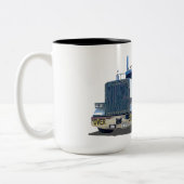 トラック建築解体運搬ビジネス ツートーンマグカップ (左)