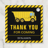 トラック建築誕生日パーティー フェイバータグ (裏面)