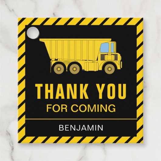トラック建築誕生日パーティー フェイバータグ (正面)