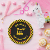 トラック建築誕生日パーティー ペーパープレート (パーティー)