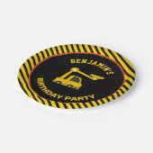 トラック建築誕生日パーティー ペーパープレート (アングル)