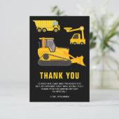 トラック建設誕生日パーティー サンキューカード (スタンド正面)