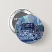 トラック恋人のための大きい装備の貨物自動車及びトラック 缶バッジ (正面&裏面)