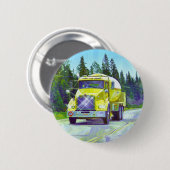 トラック恋人のための大きい装備の貨物自動車及びトラック 缶バッジ (正面&裏面)